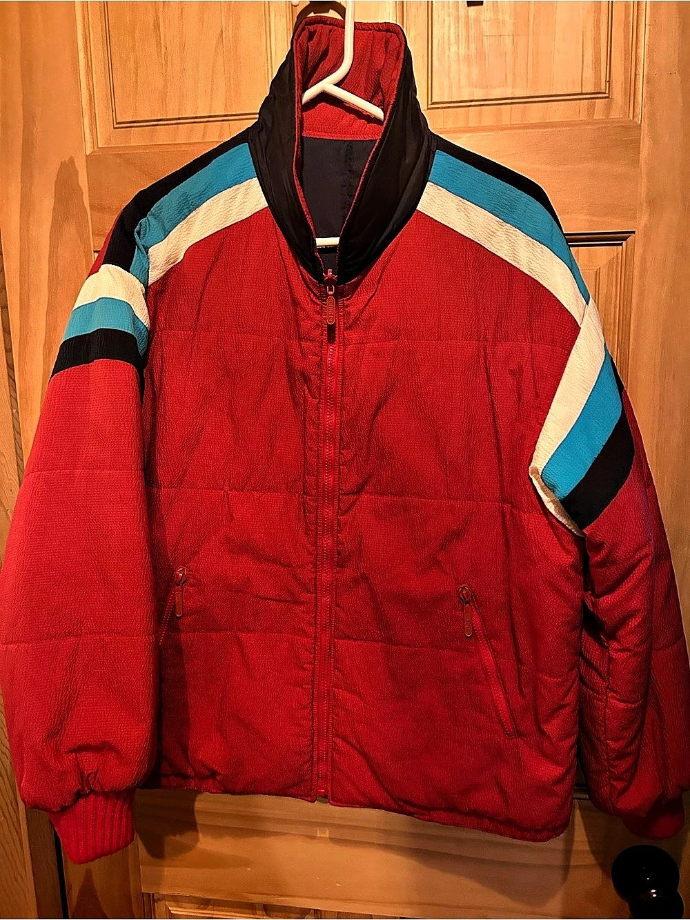 Vintage HEAD Color Block Puffer Jacket- reversible
